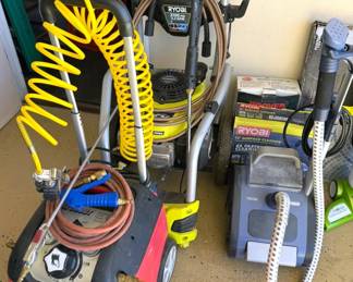 Pressure washer, air compressor, vacuums