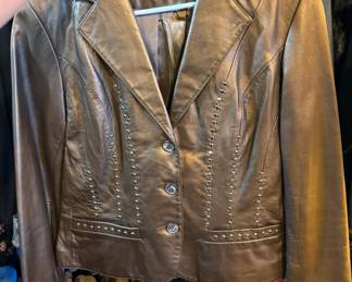 Scully embellished leather jacket