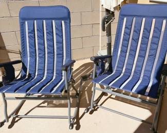 Folding outdoors rocking chairs