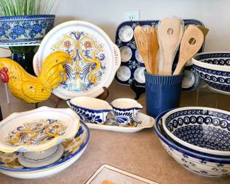 Italian and Polish handpainted dishwares