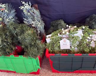 Faux holiday greenery