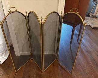 Vintage Brass Firescreen