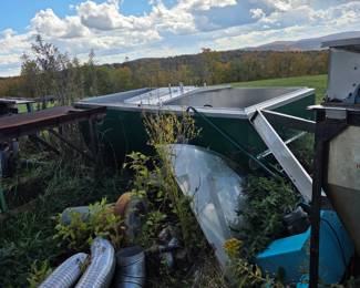 large stainless steel tank