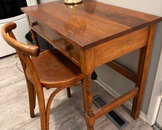 Small antique desk and chair