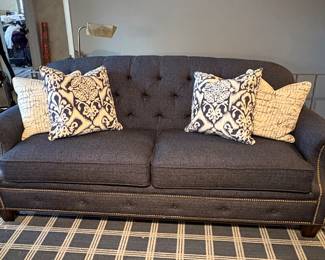 Flexsteel navy sofa