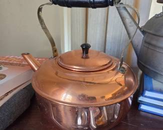 Antique copper kettle