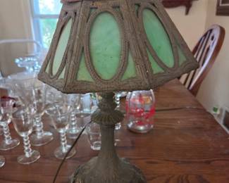 1910 slag glass lamp