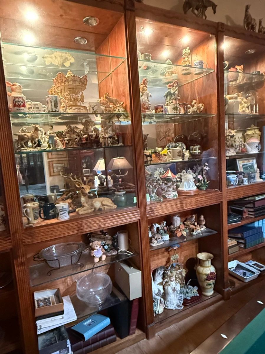 Large Custom Builtin ThreeSection Display Cabinetry