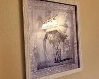 Lighted Canvas Wall Art  Floral Still Life