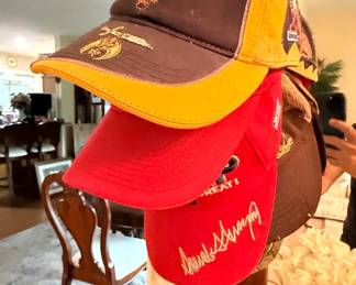 Collection of Three Novelty and Political Baseball Caps