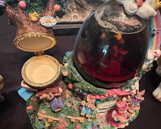 Easter Bunny Scene Musical Snow Globe with Trinket Box