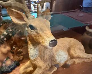 Vintage Homco Resin Reclining Buck Deer Figurine