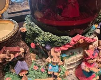 Easter Bunny Scene Musical Snow Globe with Trinket Box second image