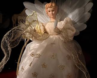 Fiber Optic Lighted Angel Tree Topper