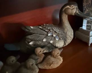 Decorative Duck and Ducklings Figurine Set