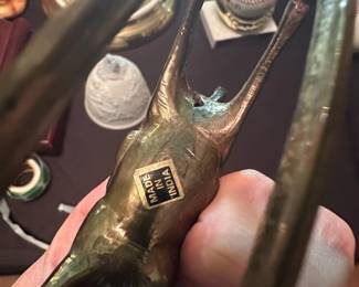 Vintage Brass Rocking Horse Figurine third image