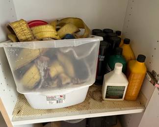 Assorted Automotive and Lawn Care Maintenance Supplies