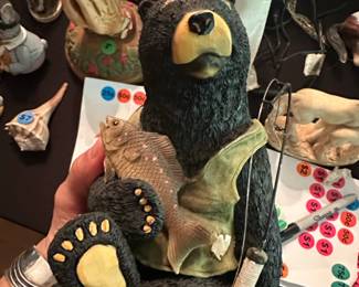 Fishing Bear Figurine
