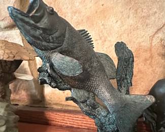 Bass Fish Decorative Sculpture