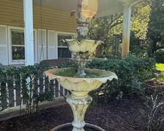 ThreeTier Cast Stone Garden Fountain