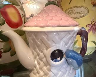 Teleflora Birdhouse Teapot