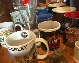 Collection of Souvenir Mugs and Glassware