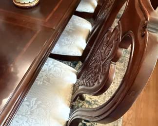 Traditional Carved Wood Dining Chairs