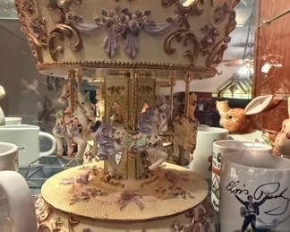 Vintage San Francisco Music Box Company Musical Carousel