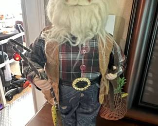 Vintage Fisherman Santa Claus Figurine