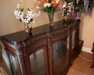 French Provincial Style MarbleTop Sideboard or Buffet