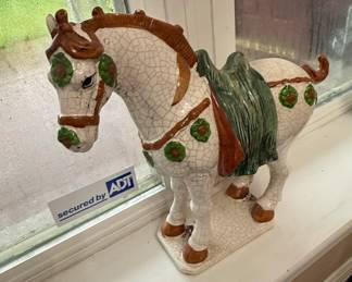 Italian Majolica Horse Figurine