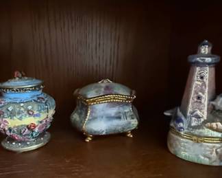 Limogesstyle Porcelain Trinket Box Collection