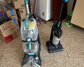 Hoover PowerScrub Elite Carpet Cleaner and Bissell PowerForce Vacuum