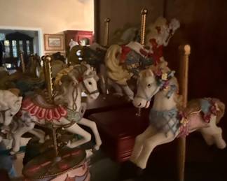 Collection of Lenox Carousel Horse Figurines