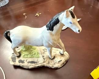 Vintage Chalkware Horse Figurine