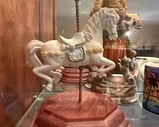 Vintage Porcelain Carousel Horse Figurine