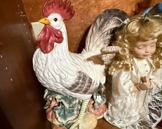 Ceramic Rooster Figurine
