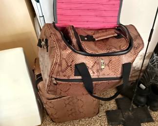 Juicy Couture Velour and Faux Snakeskin Travel Set