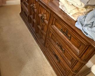 MidCentury Spanish Mediterranean Style Triple Dresser