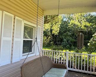 Wicker Porch Swing