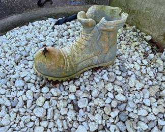 Concrete Boot Garden Planter