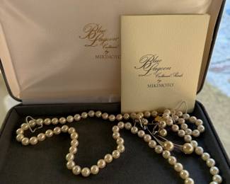 Vintage Blue Lagoon Mikimoto Pearl strand- message for pricing 