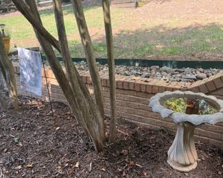 Concrete bird bath $20
