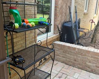Outdoor metal Gardening station. $25