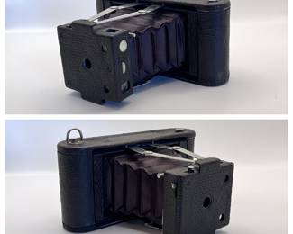 Ansco folding camera from the early 20th century, similar to Eastman Kodak folding cameras of the same era.