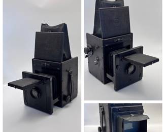 Thornton Pickard Junior Special Ruby Reflex quarter plate camera in original leather case
