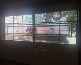 Stained Glass Panel   63” long x  10.5 
