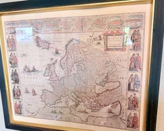 Various Framed Art Pieces / Maps