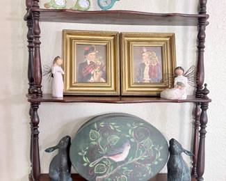 Vintage Wall Shelf  21 x 27 app / spindles