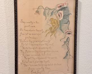 Vintage Scripts framed
